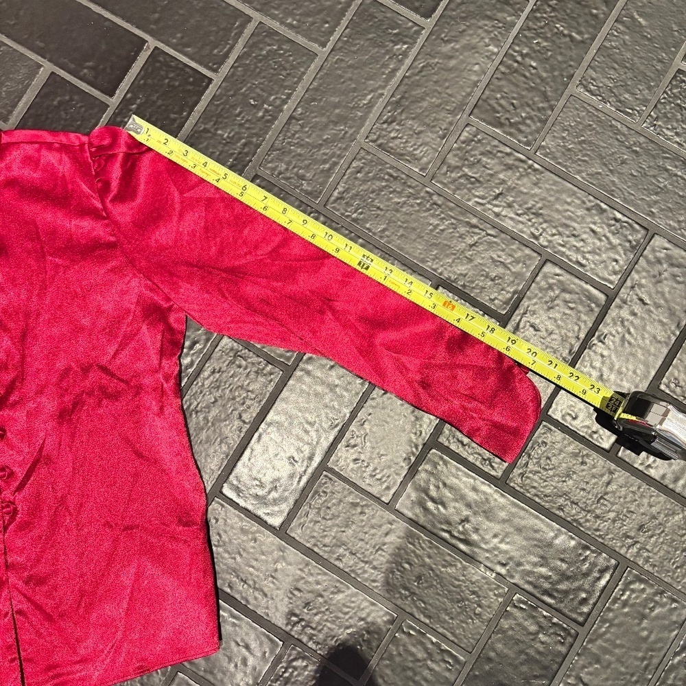 Vintage Prophecy button up Red silk shirt - Picture 9 of 9